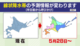 線状降水帯の予測情報が変わります