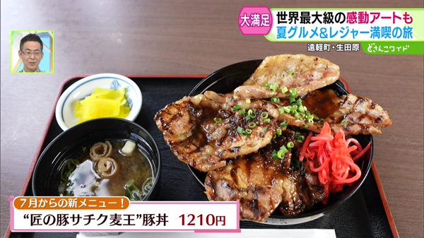 “匠の豚サチク麦王”豚丼 1210円